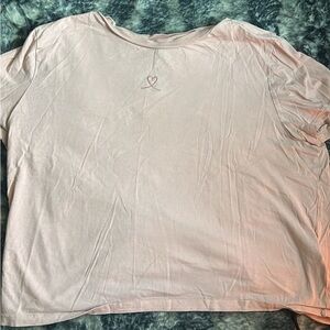 Women's Pink Heart Embroidered Top